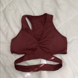 Alphalete Burgundy Sports Bra